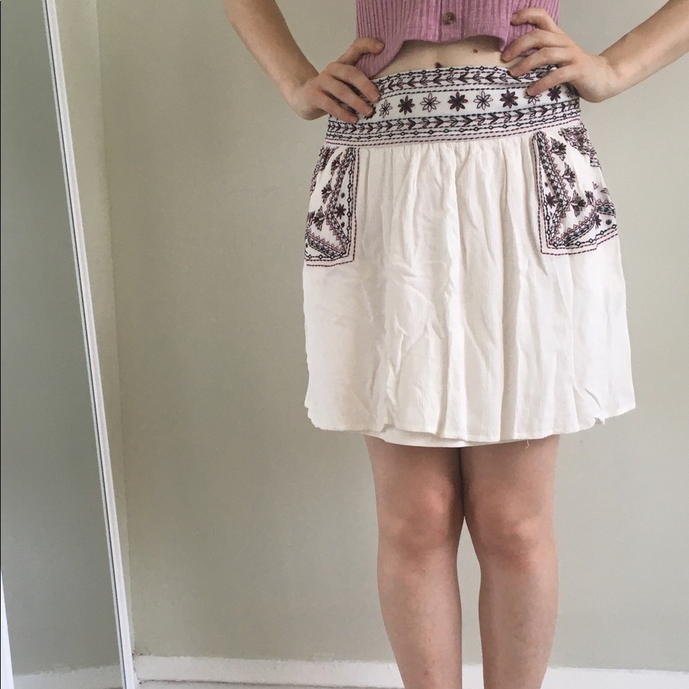 Boho Mini Pocket Skirt